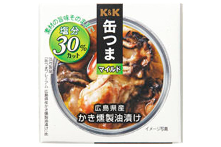 缶つまマイルド 広島県産かき燻製油漬